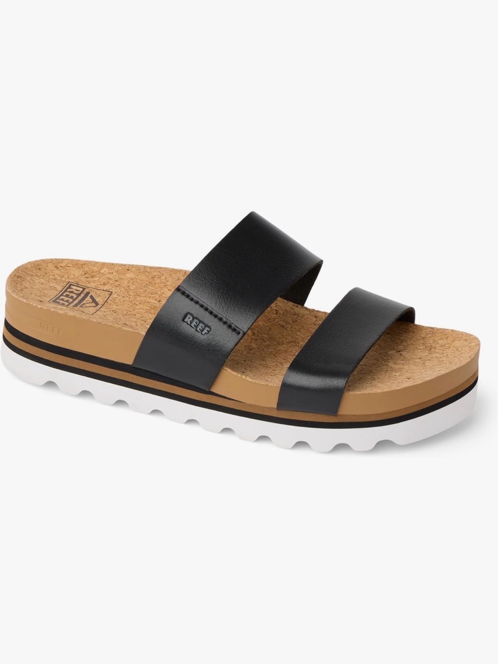 Reef cushion, Vista high women’s platform, sandal Black size M